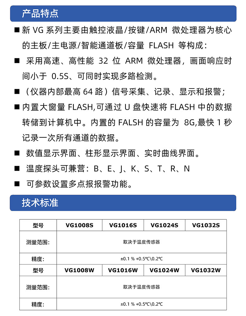 威格多路溫度測量儀 溫升測試儀(VG1016W)廠家直銷，品質(zhì)保障插圖2