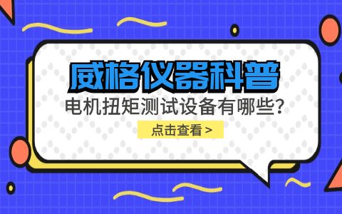 威格儀器-電機扭矩測試設(shè)備有哪些？插圖